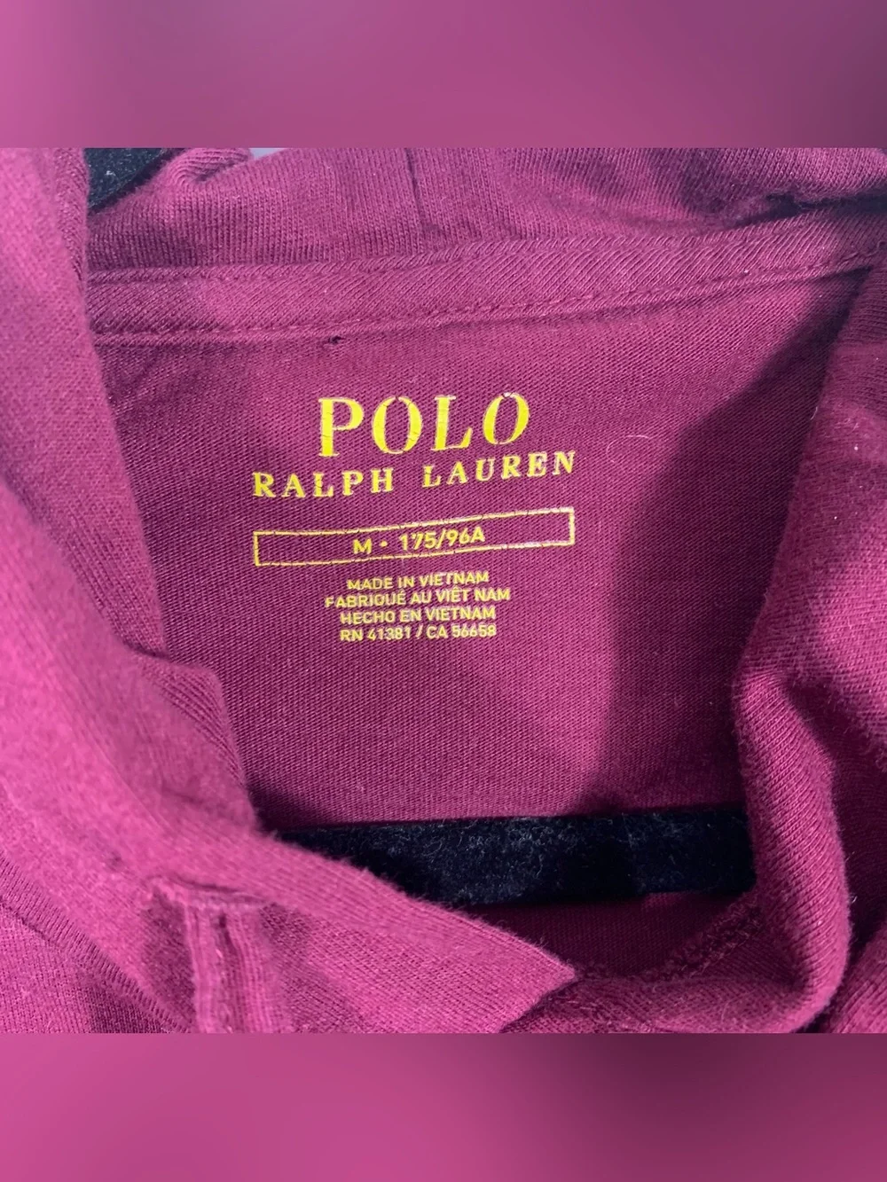 Polo Ralph Lauren RRL Maroon Embroidered Navy Hoodie Pullover             size M